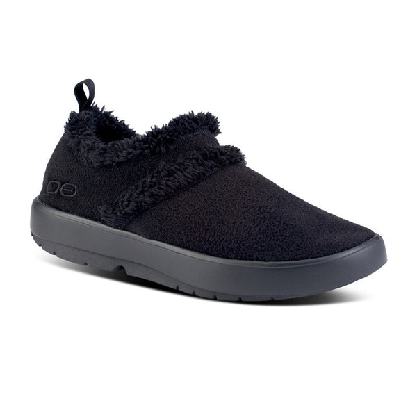 Women's OOcoozie Low - Black/Black – OOFOSオフィシャルサイト