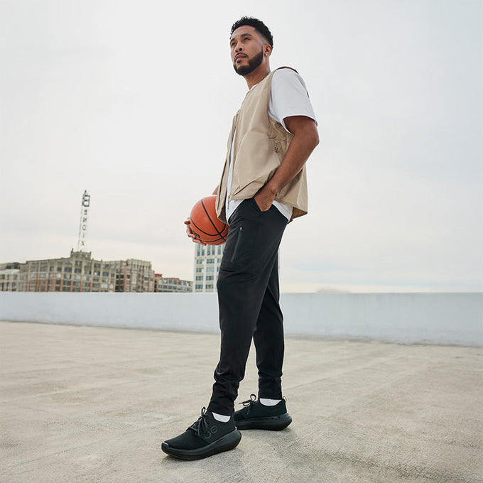 Men's OOmy Stride - Black/Black – OOFOSオフィシャルサイト
