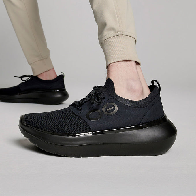 Men's OOmy Stride - Black/Black – OOFOSオフィシャルサイト