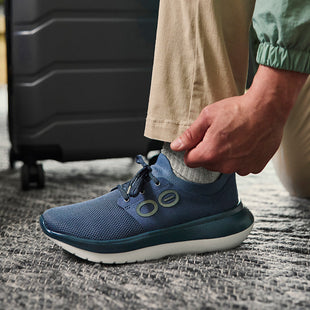 Men's OOmy Stride - White/Moroccan Blue