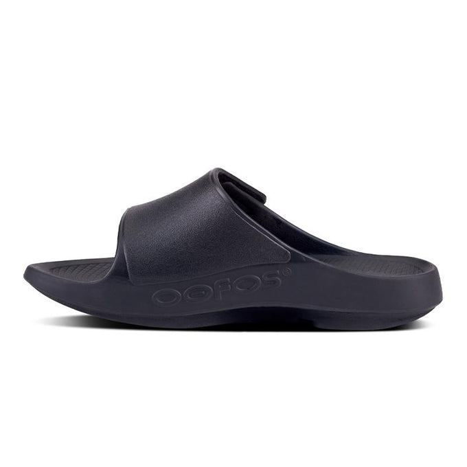 Men's OOahh Matte Black Sport Flex Sandal – OOFOSオフィシャルサイト